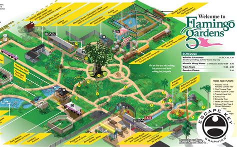 Botanical Gardens Illustrated Map by illustrator John Potter