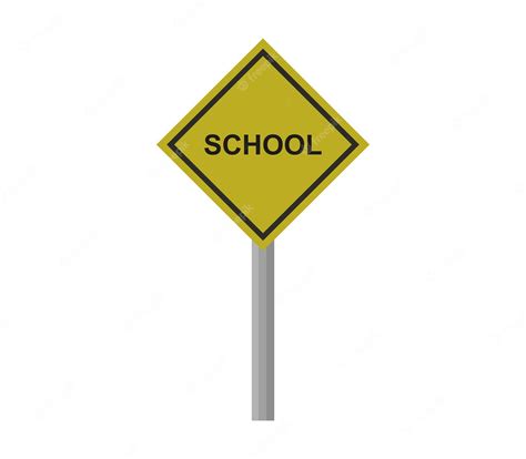 Premium Vector | School road sign