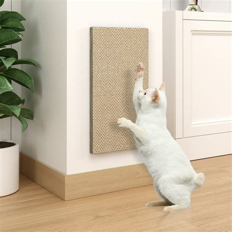 Way Basics Eco-friendly Wall Mount Scratch Pad Cat Scratcher, Grey ...