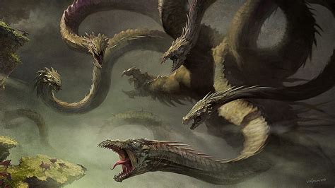 1280x768 resolution | Hydra illustration, fantasy art, creature, hydra ...