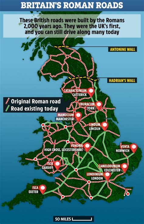 Roman Britain map reveals the ancient roads built 2,000 years ago that ...