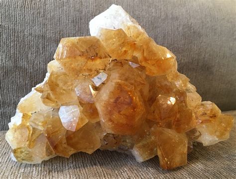 raw citrine cluster raw citrine crystal by NewMoonBeginnings