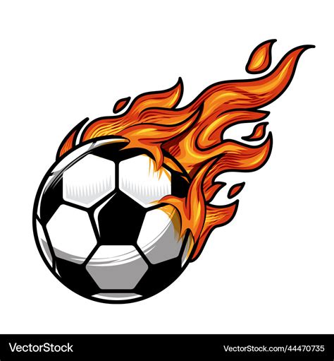 Soccer Ball Fire Clipart Free