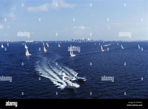 Biscayne Bay, Boating Miami Stock Photo - Alamy