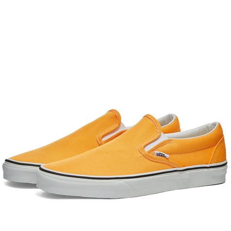 Vans UA Classic Slip-On Blazing Orange & True White | END. (GB)