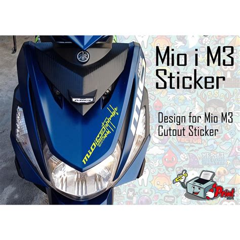 Yamaha Mio i 125, M3 Sticker - M3 Decals, Cut Out Sticker, Waterproof ...