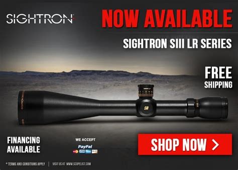 Sightron SIII LR Tactical Scopes - Now Available at Scopelist - $748.85 ...