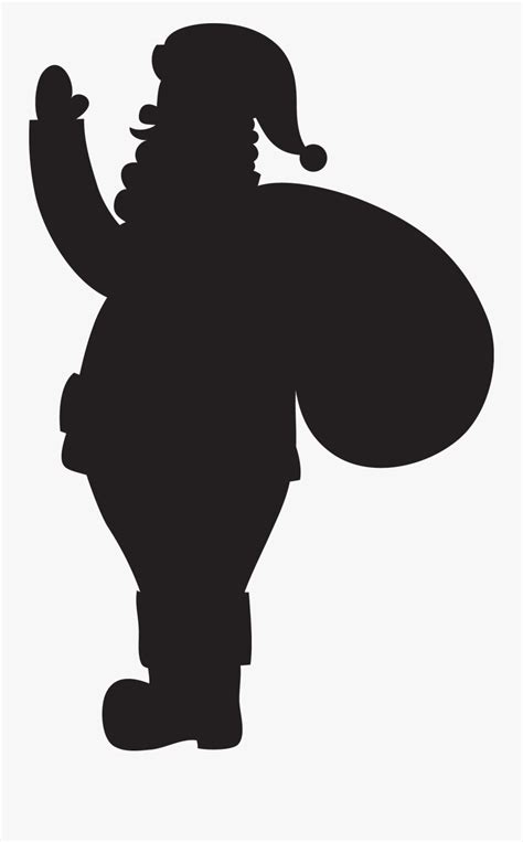 Transparent Santa Silhouette Png - Illustration , Free Transparent ...