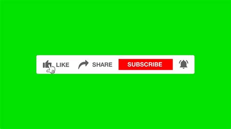 Like | Share | Subscribe Button | Green Screen Animation | #Green ...