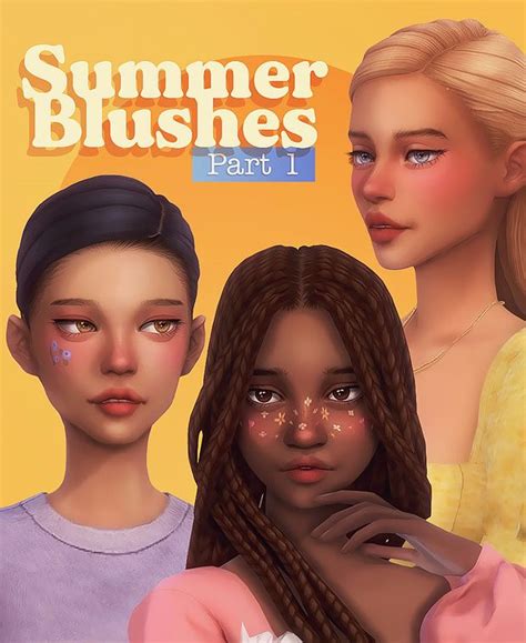 Summer Blushes Part 1 | Miiko | The sims 4 skin, Sims 4, Sims