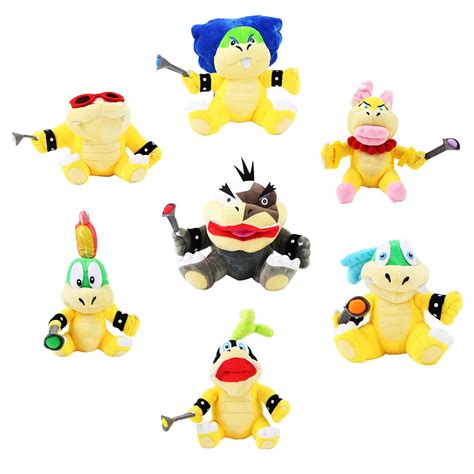 7pcs/Lot Super Mario bros Koopalings Plush Toys Wendy LARRY IGGY Ludwig ...