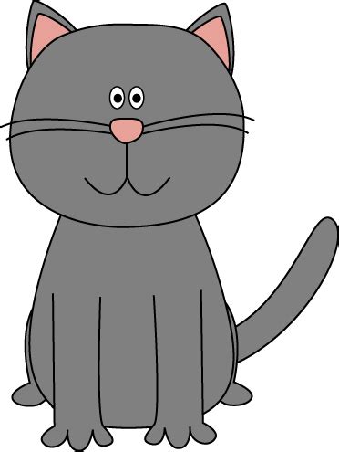 Gray Cat Clip Art - Gray Cat Image Cat Nose, Cat Hug, Cat Paws, Dog Cat ...