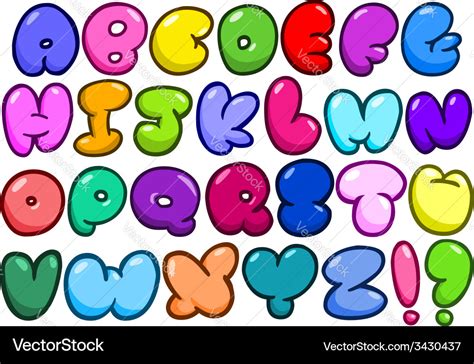 Bubble Font Alphabet