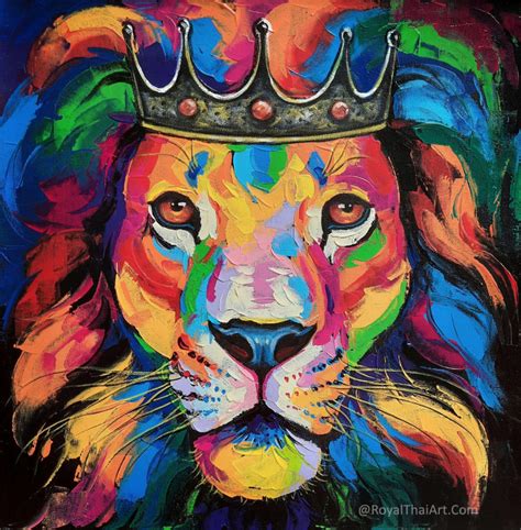 Famous Colorful Lion Painting for Sale Online Gallery