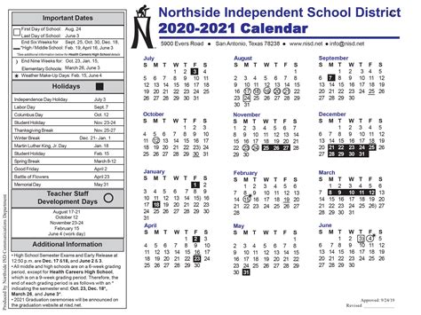 Northside Isd Calendar 2021 2022 - Printable March