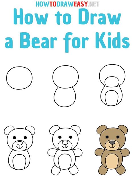 Easy Step-by-Step Guide to Drawing a Bear for Kids