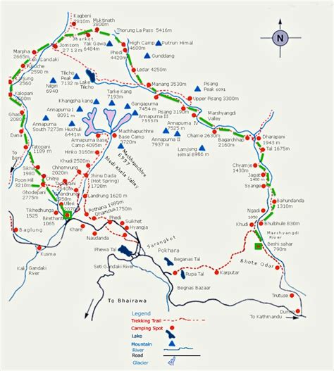 Annapurna Circuit Trekking Route and Map | Annapurna Trek