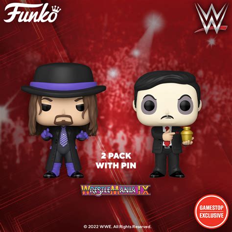 2022 NEW WWE: Undertaker & Paul Bearer Funko Pop! with Pin