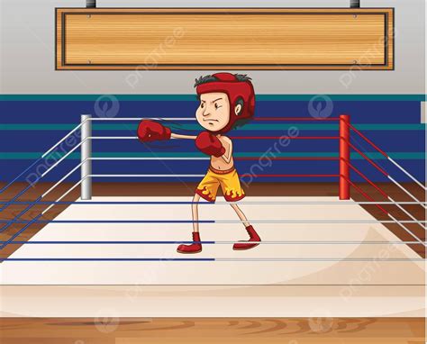 Cartoon Boxing Ring Background