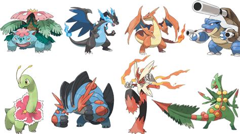 Pokemon Mega Evolution All Starters