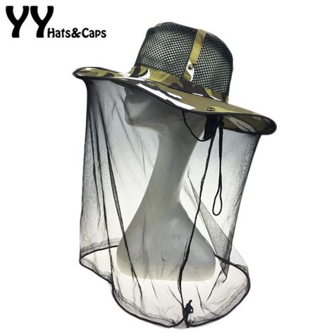 Useful Camo Bucket Men Women Beekeeping Hat Face Protector Bee ...