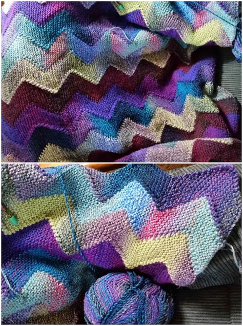 Zig Zag Knitted Blanket Free Pattern | The WHOot | Zickzack stricken ...