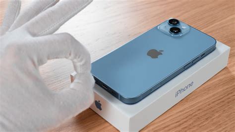 Apple iPhone 14 Unboxing 128 GB Blue + Setup + Comparison ASMR - YouTube