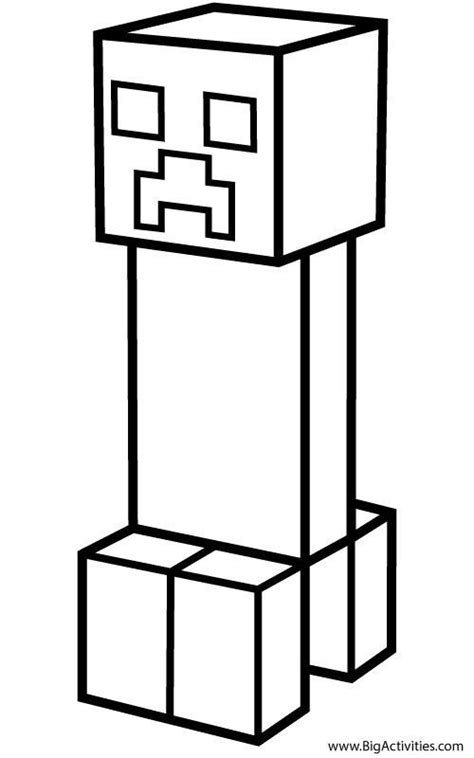 Creeper - Coloring Page (Minecraft) | Creeper minecraft, Minecraft ...