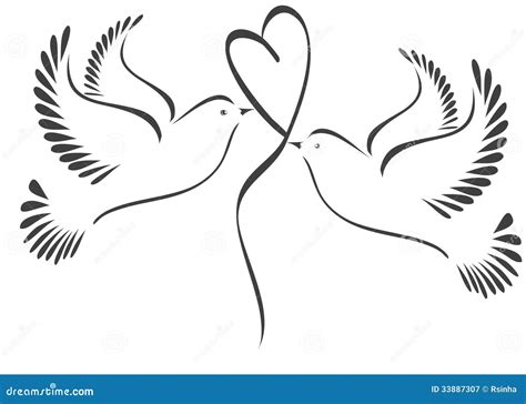 Lovebird - Heart Shaped Bird Vector Illustration | CartoonDealer.com ...