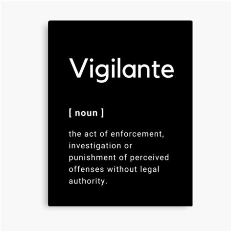 Vigilante Canvas Prints | Redbubble