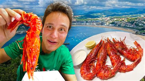 San Sebastian Food Tour - GIANT SCARLET PRAWNS 🦐 + Best Tortilla in ...