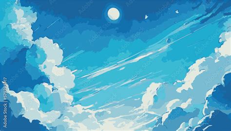 Beautiful blue sky with clouds. Clouded sky. Calm relaxing wallpaper ...