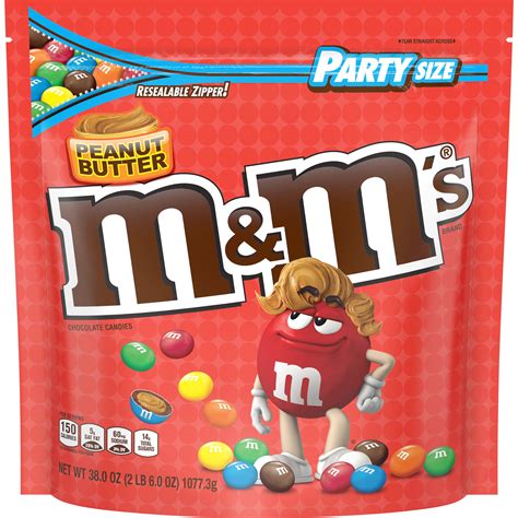 M&M's, Peanut Butter Chocolate Candy, Party Size, 38 Ounce - Walmart.com