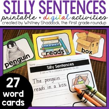 Rainbow Sentence Building Activity | TpT