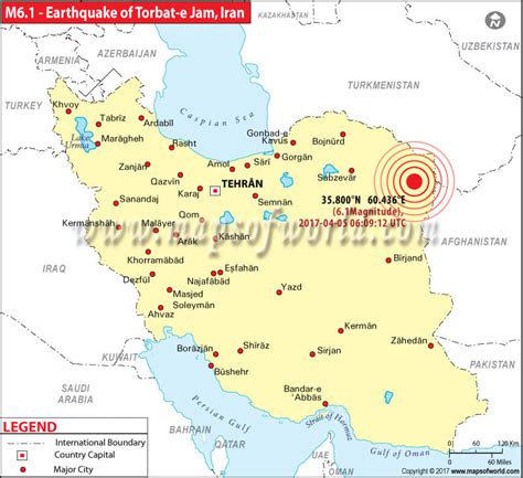 Iran Earthquake Map | Areas affected by Earthquake in Iran