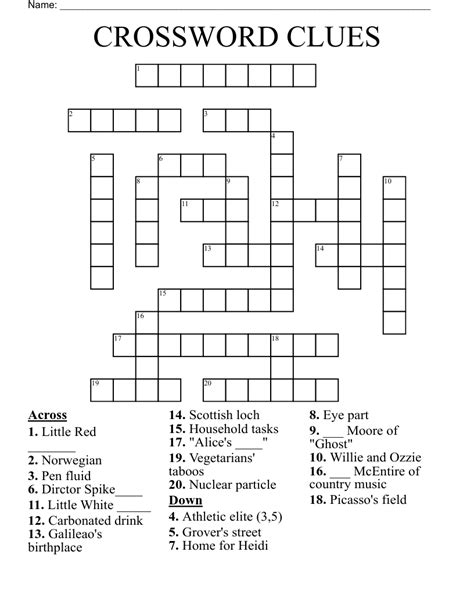 Crossword Puzzle Clues And Solutions