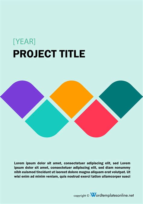 Project Work Cover Page Design