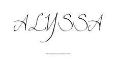 alyssa in cursive - Bing Images | Ashley &Alyssa in 2019 | Cursive ...