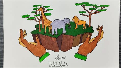 Save Wild Life And Forests Poster Drawing // World Wildlife Day Poster ...