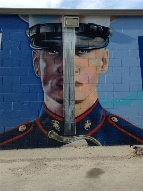 Military Themed Murals in Downtown Houston : Military