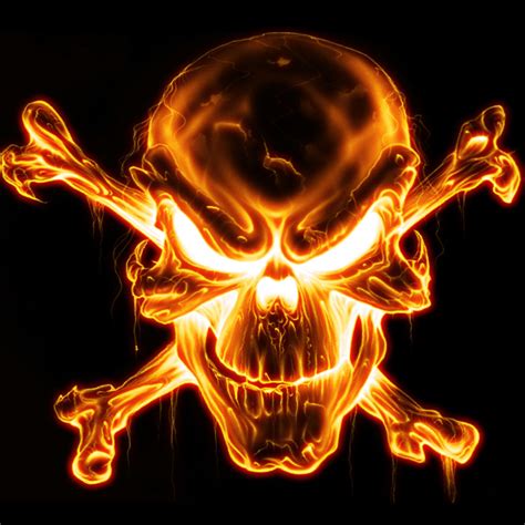 Skull On Fire (#835546) - HD Wallpaper & Backgrounds Download