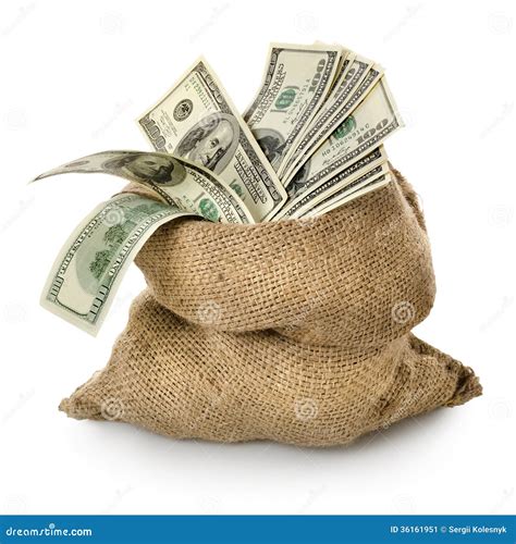 Money in the old bag stock image. Image of dollar, tightened - 36161951