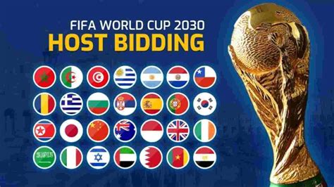 Which all groups are bidding for FIFA World Cup's hosting rights in 2030?