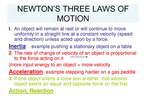 Newton's 3 Laws - MRS. SCHAEFER'S STEAM CLASS