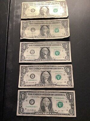 (5) ONE DOLLAR Bill Star Notes S/N In Description *076 £11.73 - PicClick UK