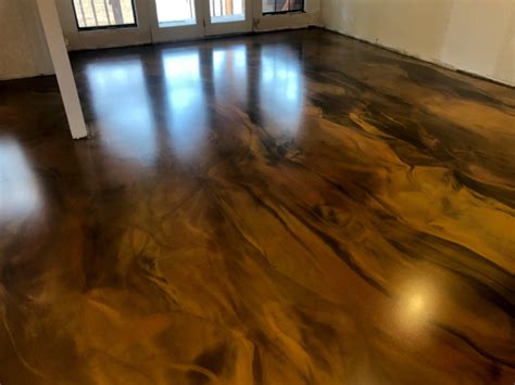 Metallic Epoxy Floor Coatings - Unique Metallic Floors from Glossy Floors