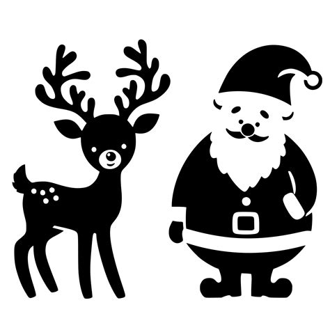 Santa and Reindeer SVG File: Perfect for Cricut, Silhouette, Laser Machines