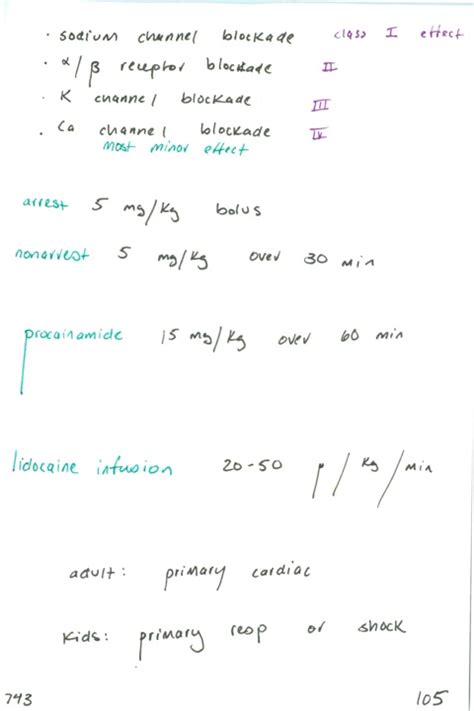 743. Receptor effects of amiodarone, dose in arrest, dose in VT or SVT ...