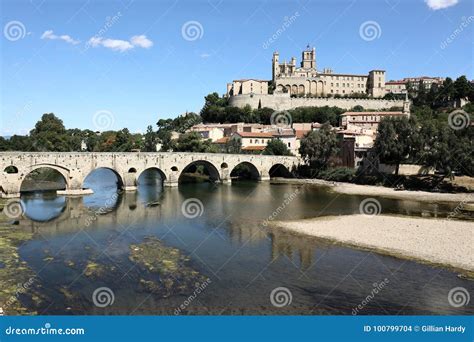 Beziers Cathedral France stock photo. Image of saint - 100799704