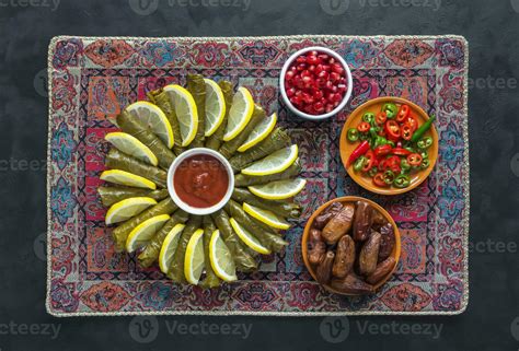 Dolma of grape leaves 23828289 Stock Photo at Vecteezy